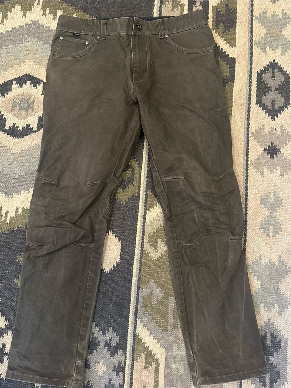 KUHL Free Rydr Pants Men's 34X31 Sturdy Outdoor Work Patina Dye Gray READ